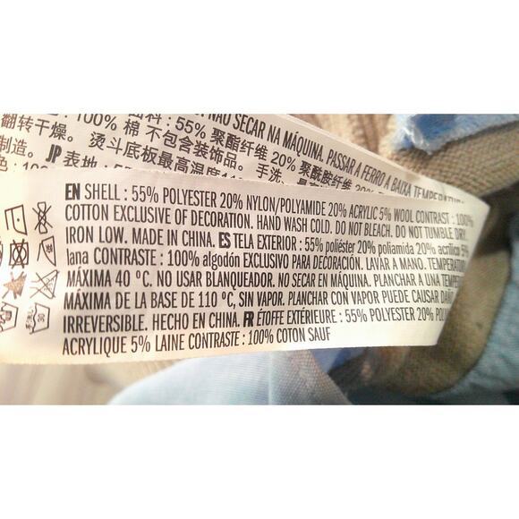 English Factory Shirt Dress Women's Small Collared Tan Blue - Picture 8 of 8